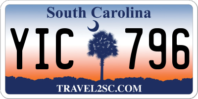 SC license plate YIC796