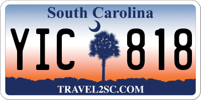 SC license plate YIC818