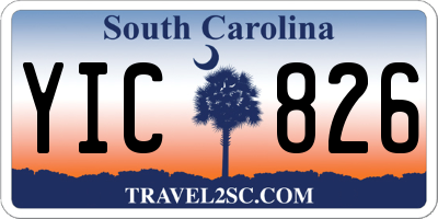 SC license plate YIC826