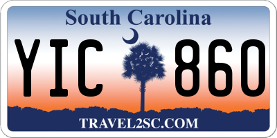 SC license plate YIC860