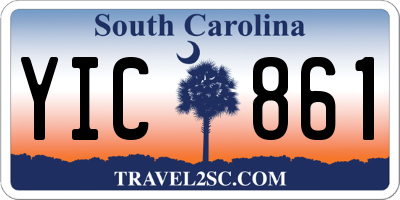 SC license plate YIC861
