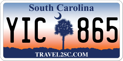 SC license plate YIC865