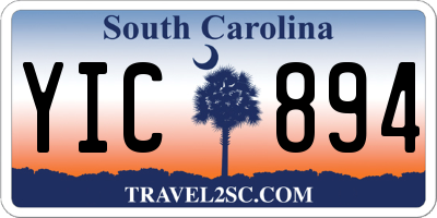 SC license plate YIC894