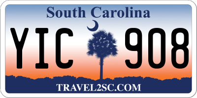 SC license plate YIC908