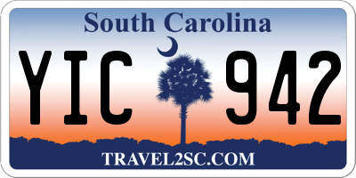 SC license plate YIC942