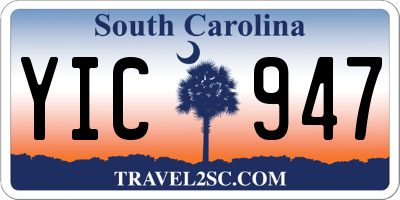 SC license plate YIC947