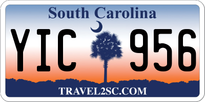 SC license plate YIC956