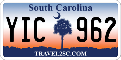 SC license plate YIC962