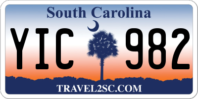 SC license plate YIC982