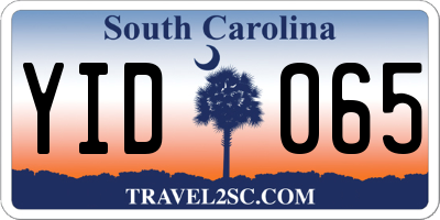 SC license plate YID065