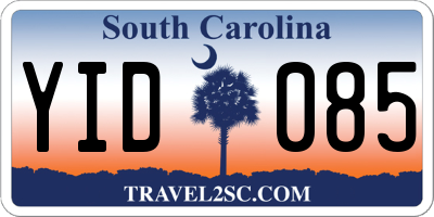 SC license plate YID085