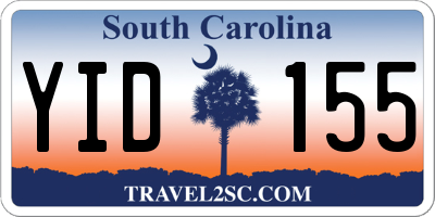 SC license plate YID155