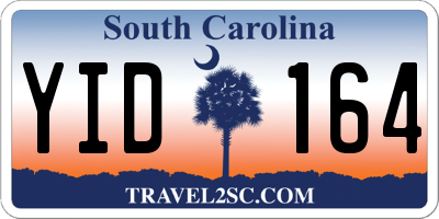 SC license plate YID164