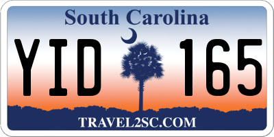 SC license plate YID165