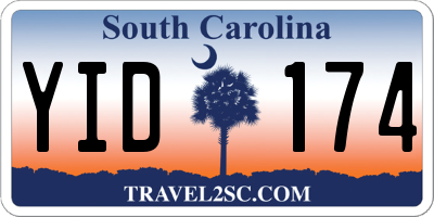 SC license plate YID174