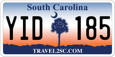 SC license plate YID185