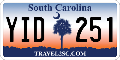SC license plate YID251