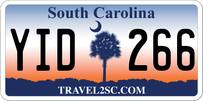 SC license plate YID266