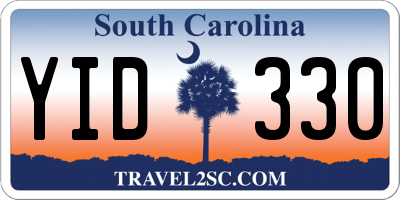 SC license plate YID330