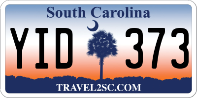 SC license plate YID373