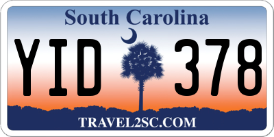 SC license plate YID378
