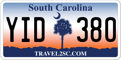 SC license plate YID380
