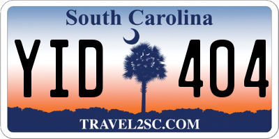 SC license plate YID404