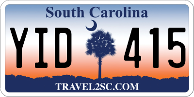 SC license plate YID415