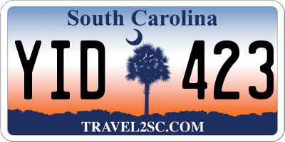 SC license plate YID423