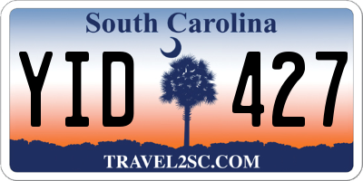 SC license plate YID427
