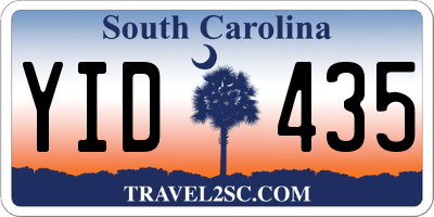 SC license plate YID435