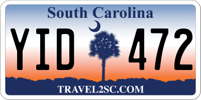 SC license plate YID472