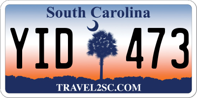 SC license plate YID473
