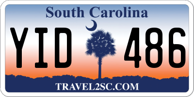 SC license plate YID486