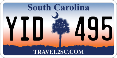 SC license plate YID495