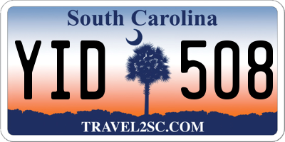 SC license plate YID508