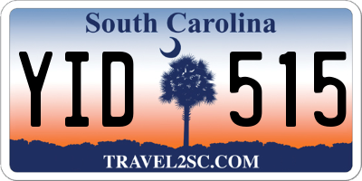 SC license plate YID515