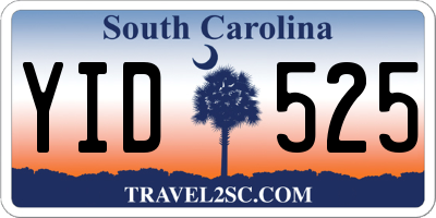 SC license plate YID525