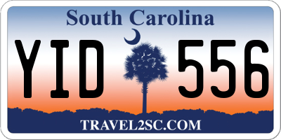SC license plate YID556