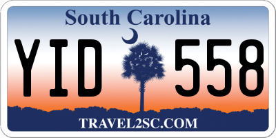 SC license plate YID558