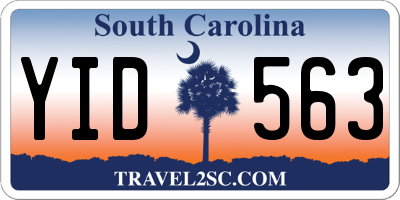 SC license plate YID563