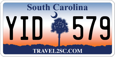 SC license plate YID579