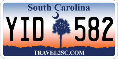 SC license plate YID582