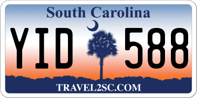 SC license plate YID588