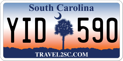 SC license plate YID590