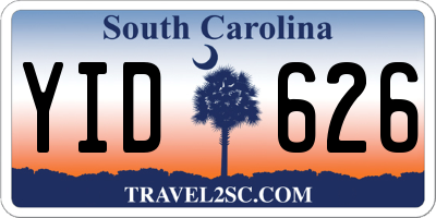 SC license plate YID626