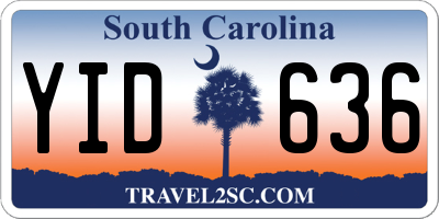 SC license plate YID636
