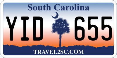 SC license plate YID655