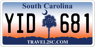 SC license plate YID681