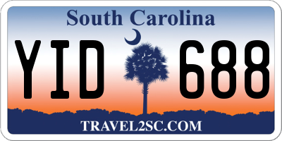 SC license plate YID688